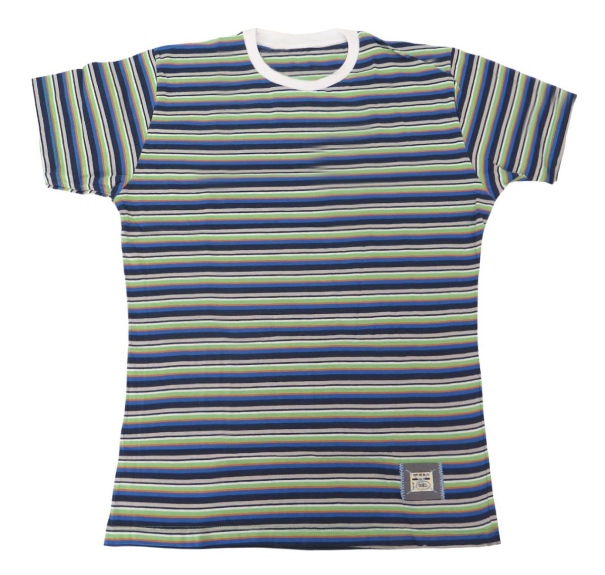 Remera Manga Corta Estampado Rayado