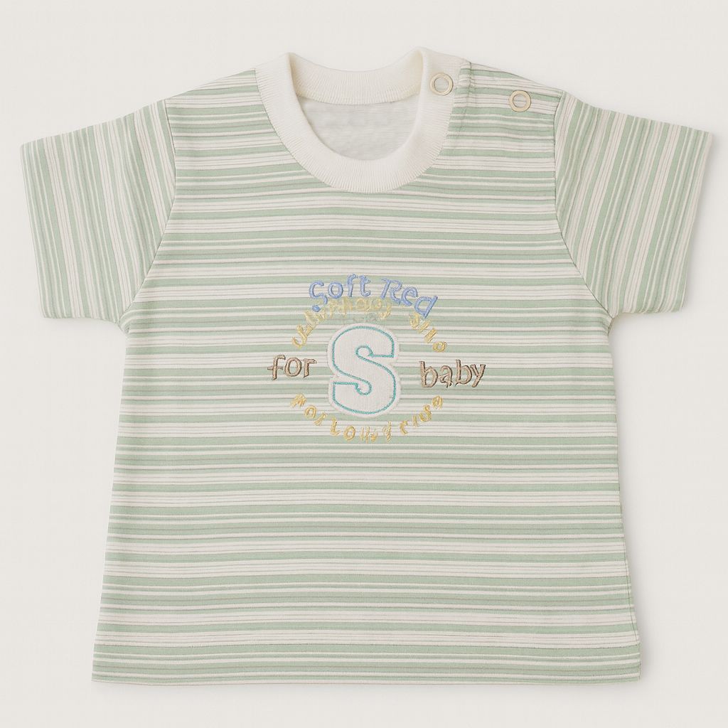 Remera Manga Corta Rayado Bordado Elementary