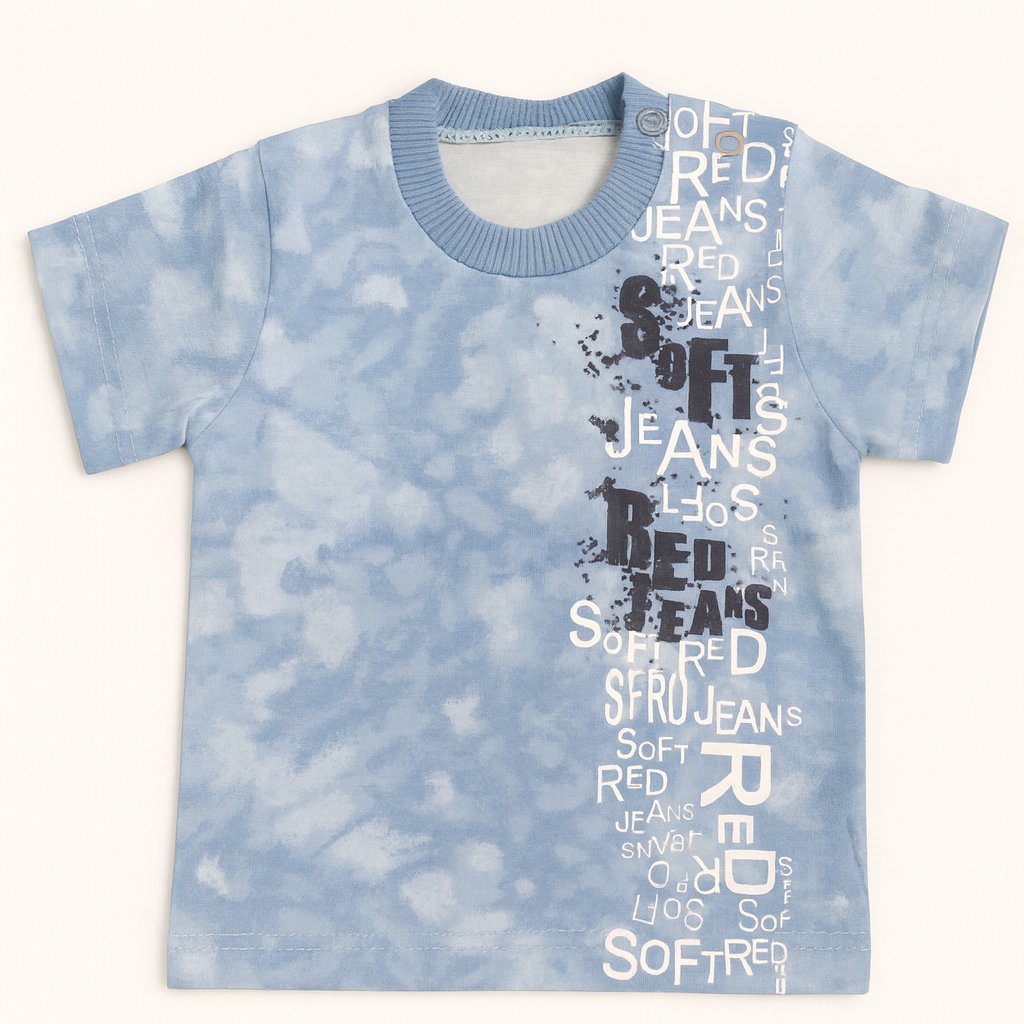 Remera Manga Corta Batik Estampado Red Jean