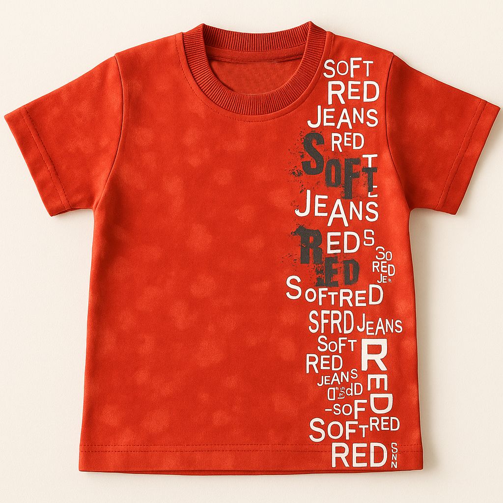 Remera Manga Corta Batik Estampado Red Jean