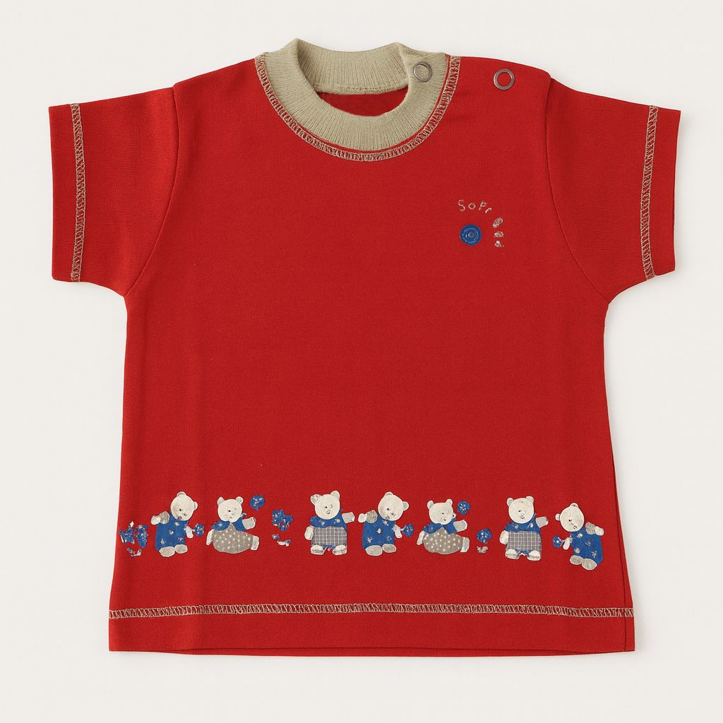 Remera Manga Corta Estampado Osos