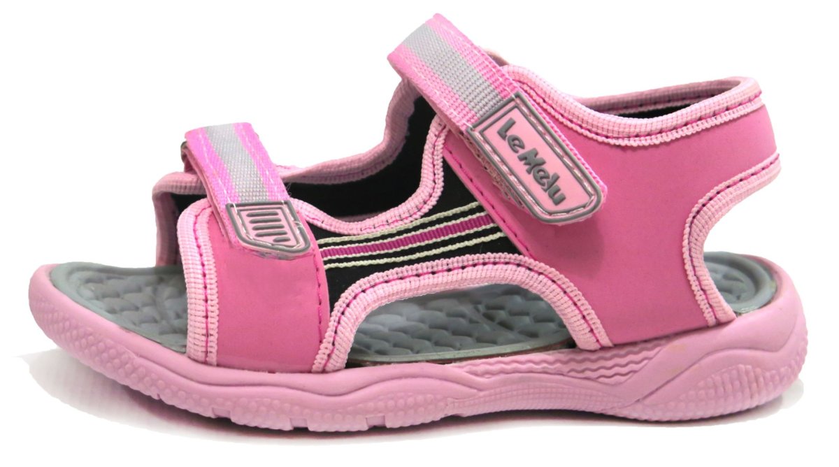 Sandalia Doble Velcro Suela de Goma y Macrame