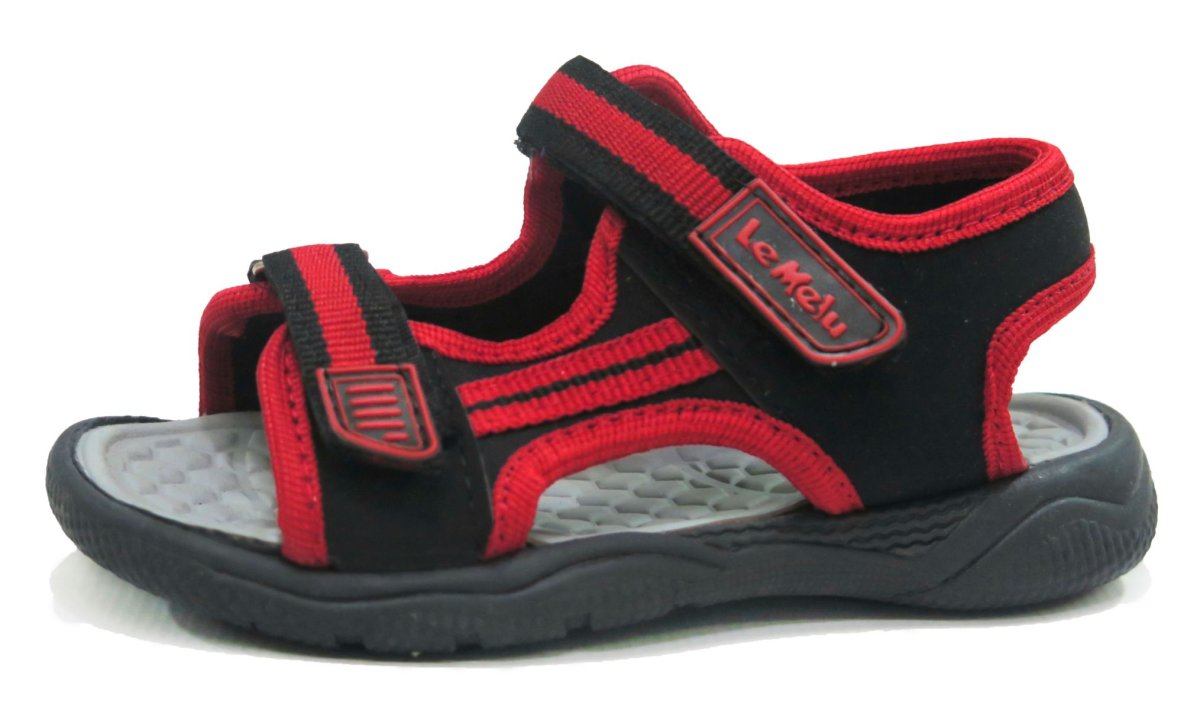 Sandalia Doble Velcro Suela de Goma y Macrame