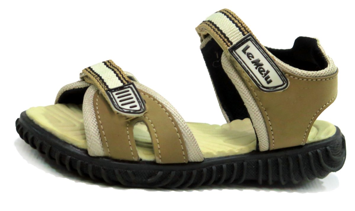 Sandalia Goma y Cuerina Doble Velcro