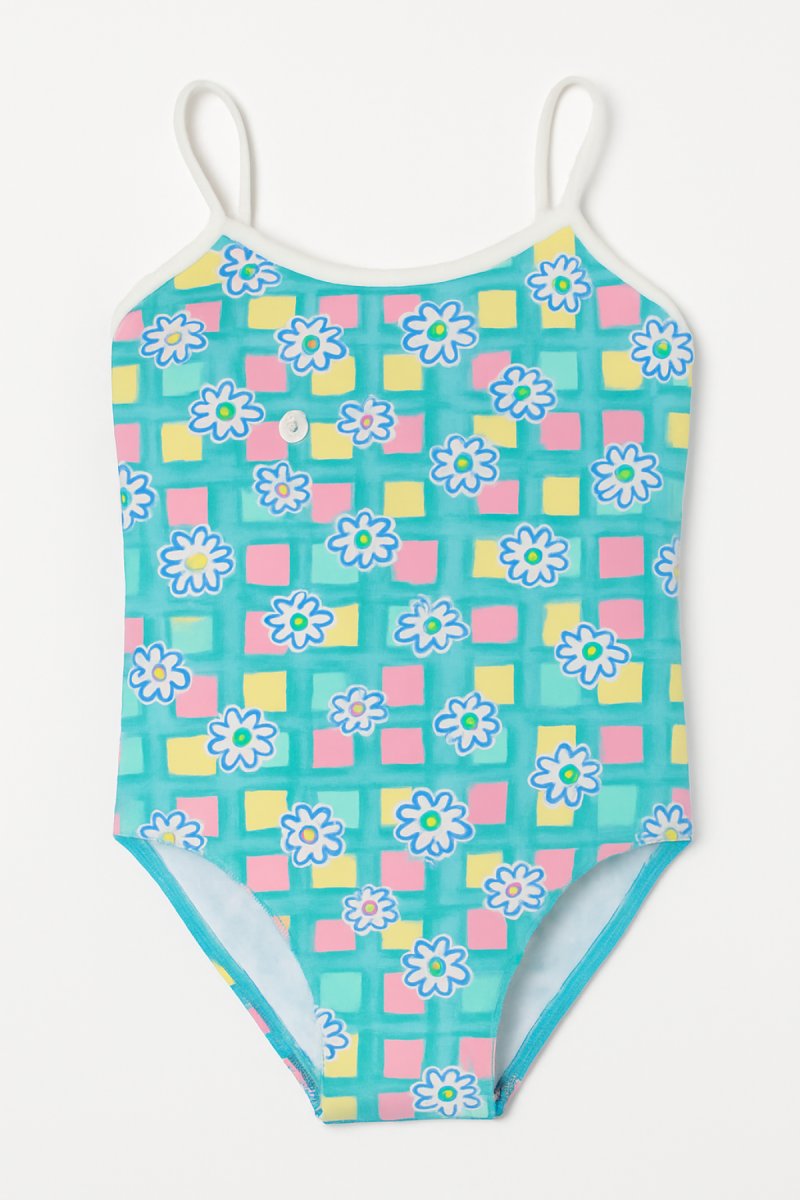 Malla Entera Estampado Flor