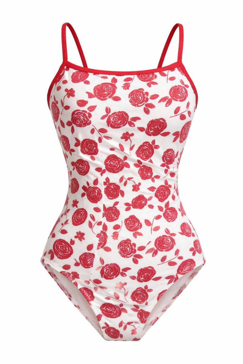 Malla Entera Estampado Rosas