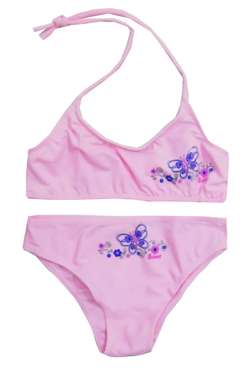 Malla 2 Piezas Estampado Mariposa Flores con Glitter