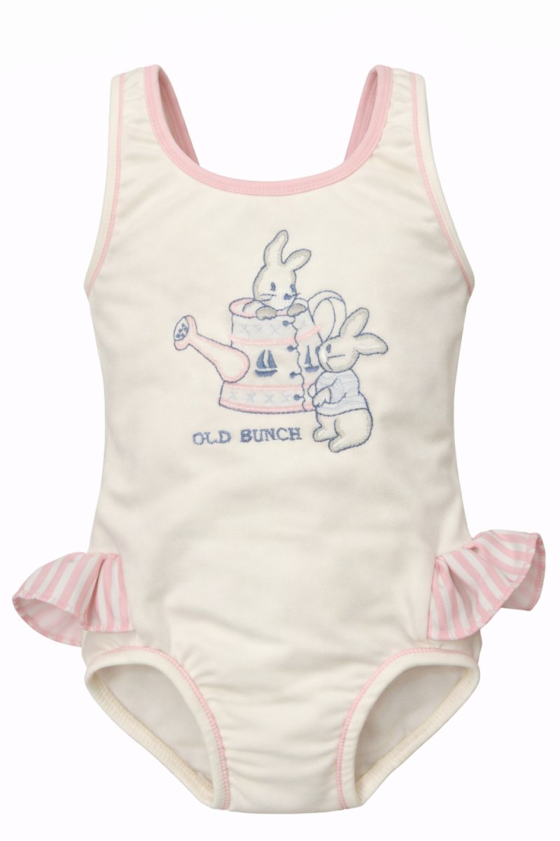 Malla Entera Bordado Conejo y Tetera