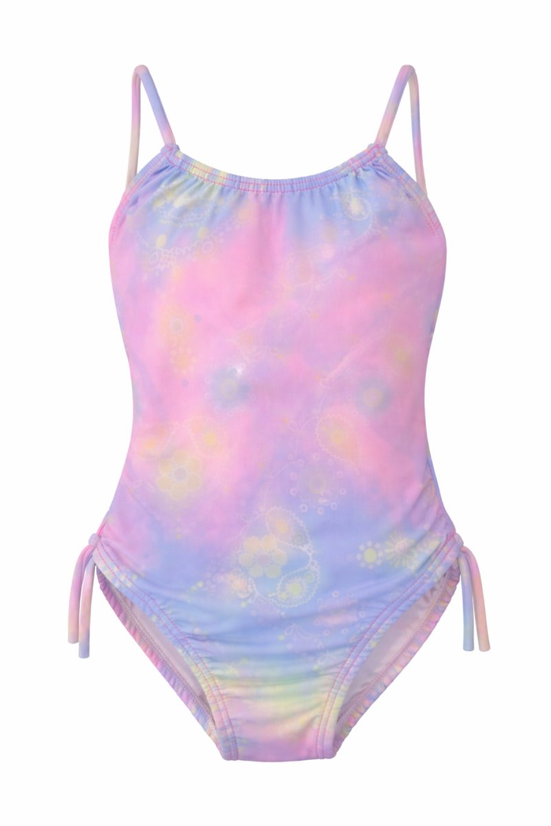 Malla Entera Estampado Flor con Moños