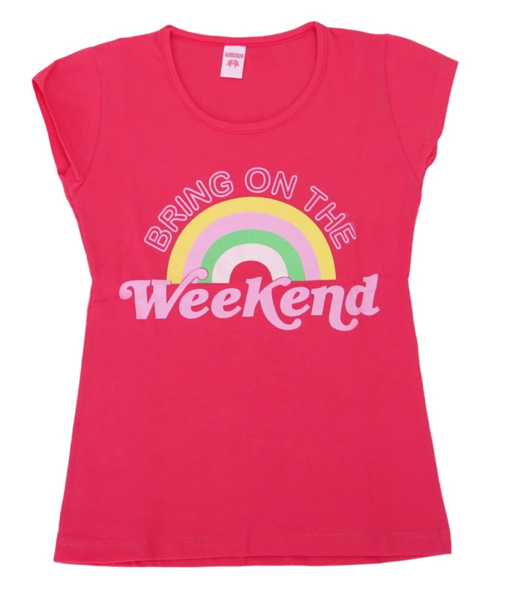 Remera Nena Arcoiris Manga Corta