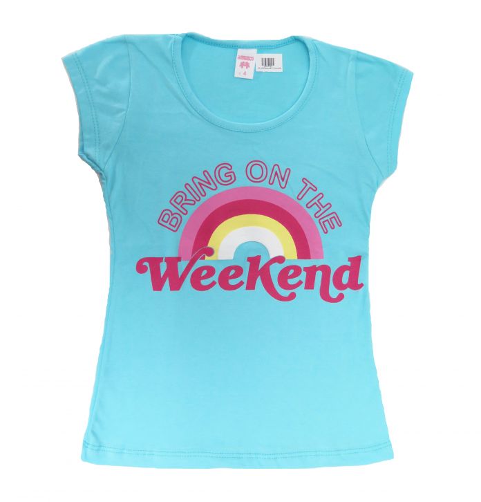 Remera Nena Arcoiris Manga Corta