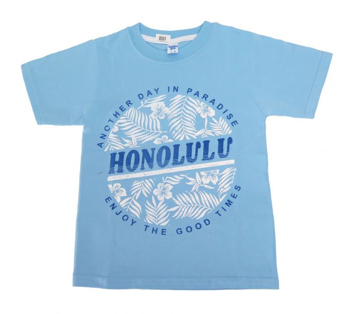 Remera Varon Estampada Manga Corta