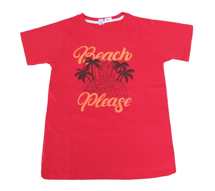 Remera Varon Estampada Manga Corta