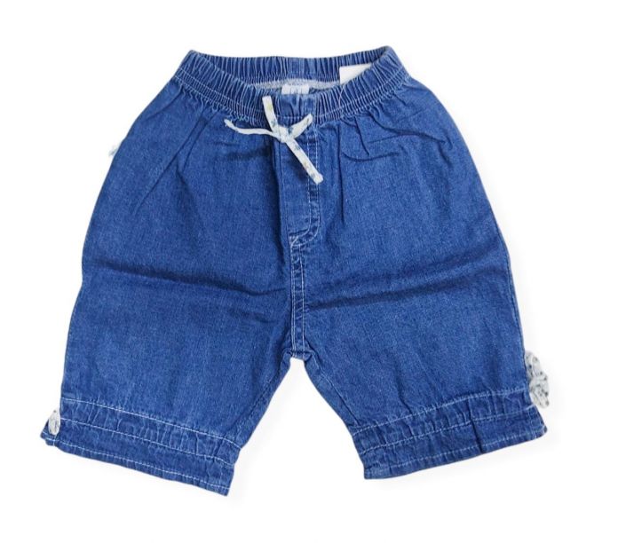 Short de Jean con Cintura Elastizada