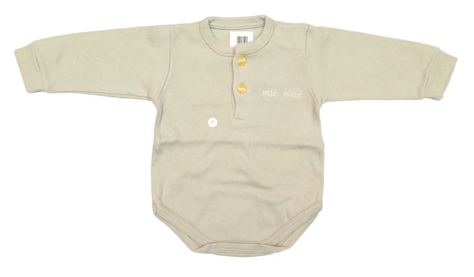 Body Manga Larga Liso con 2 Botones