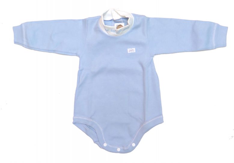 Body Manga Larga Media Polera Cuello Bordado