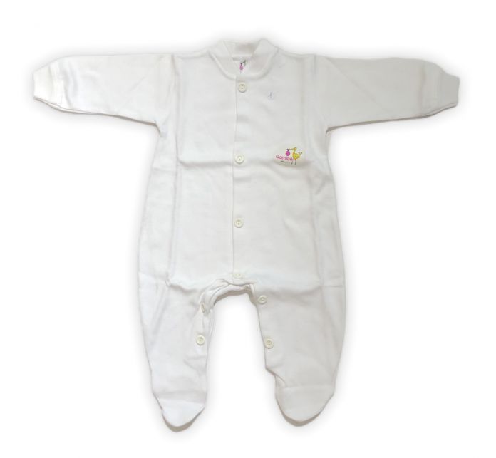 Enterito Manga Larga Liso con Pie y Botones Adelante