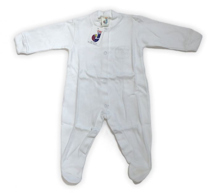 Enterito Manga Larga Liso con Pie y Broches Adelante