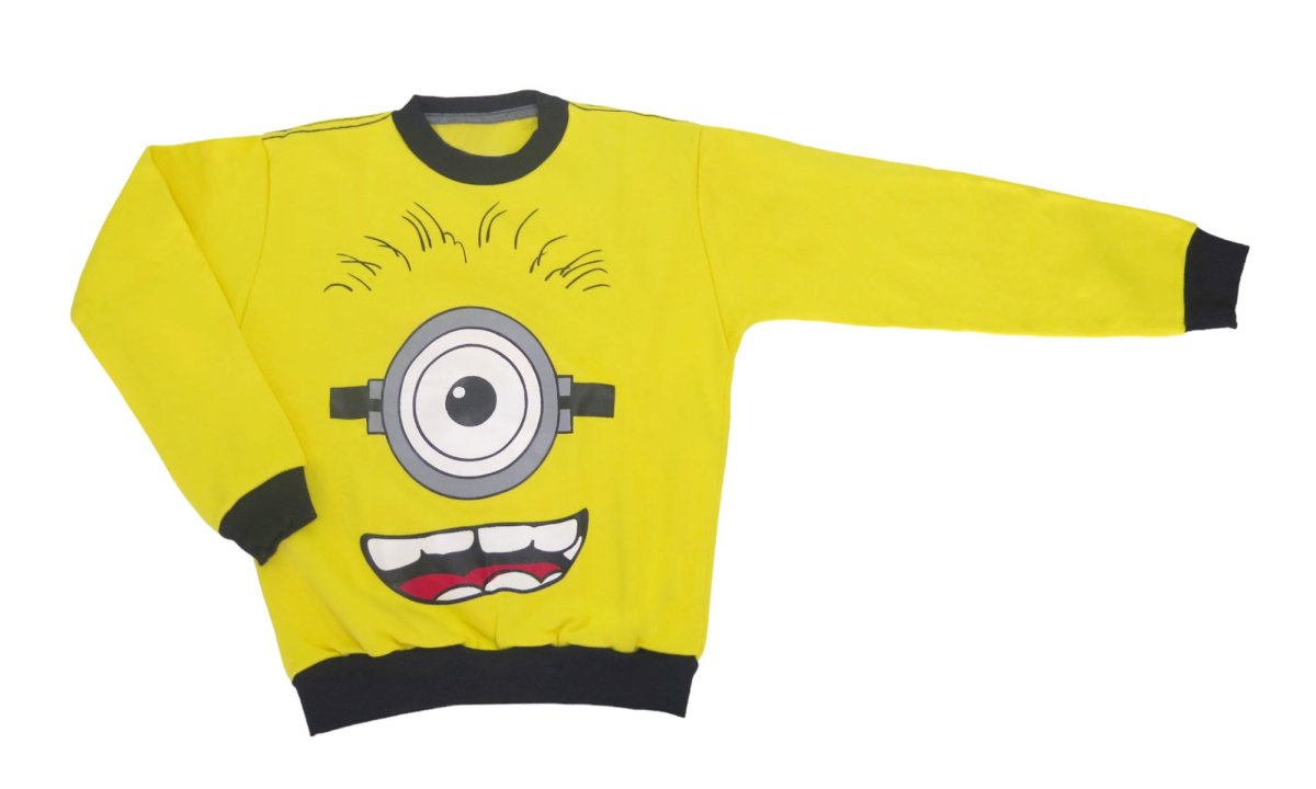 Buzo de Personaje Algodon Frizado Estampado Minion