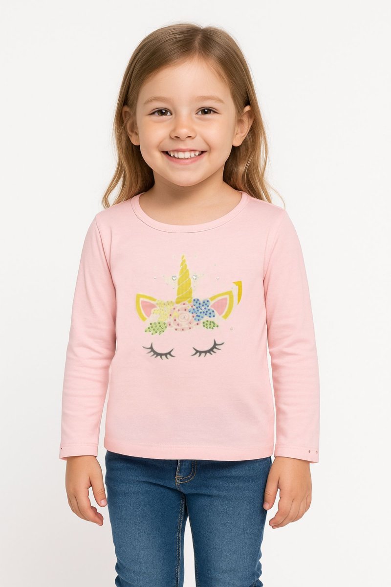 Remera Unicornio Nena manga larga