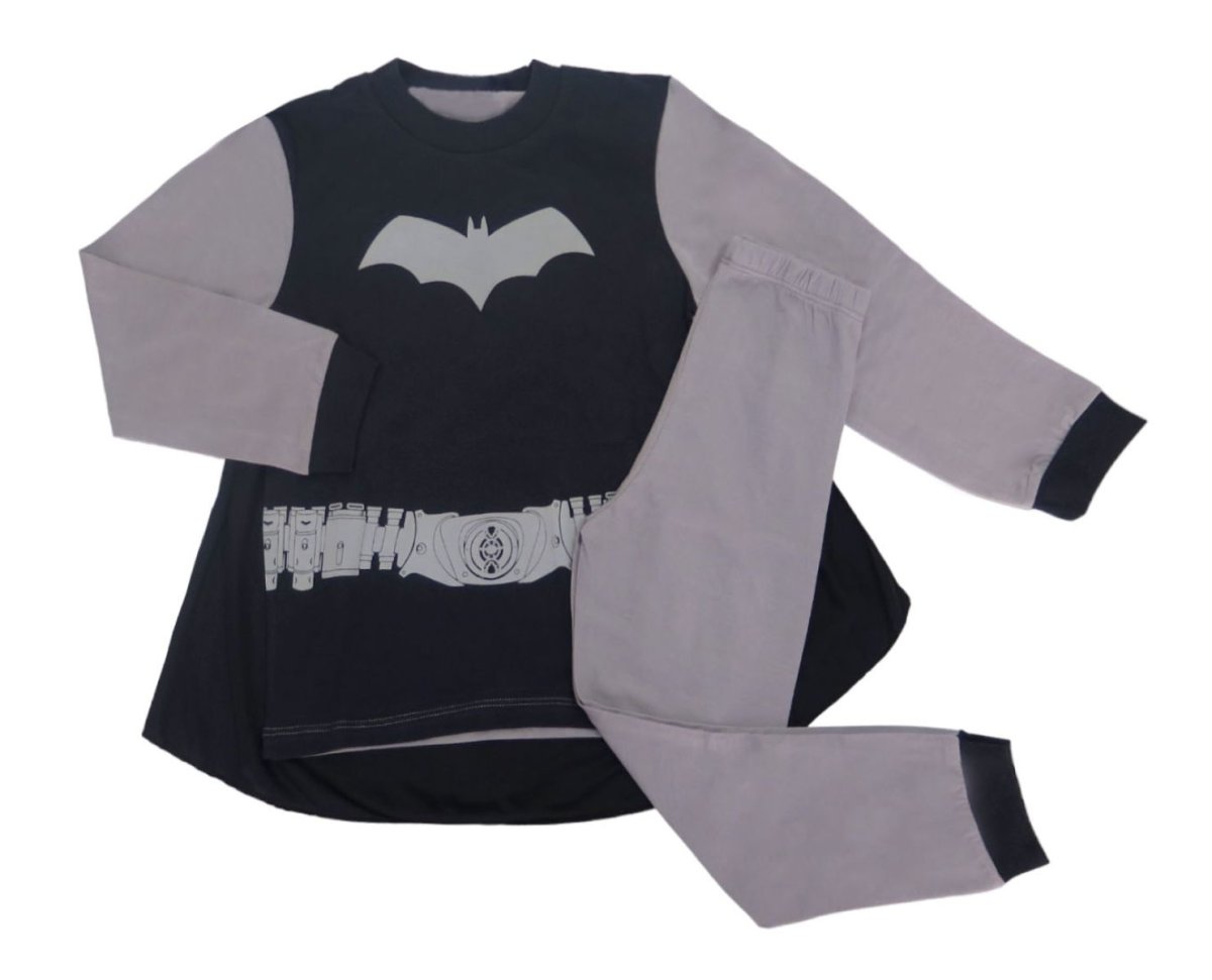 Pijama Personaje Batman de Invierno Remera Manga Larga y Pantalon