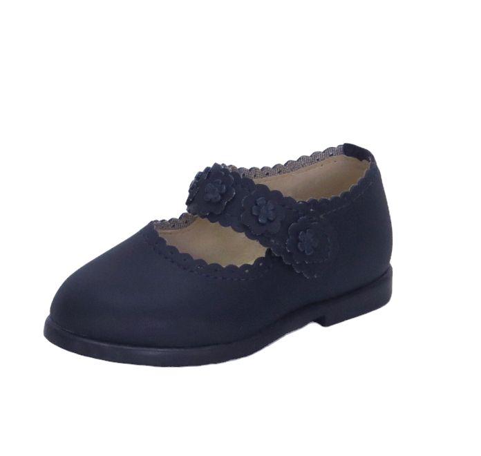 Guillermina Cuero Velcro Con Flores