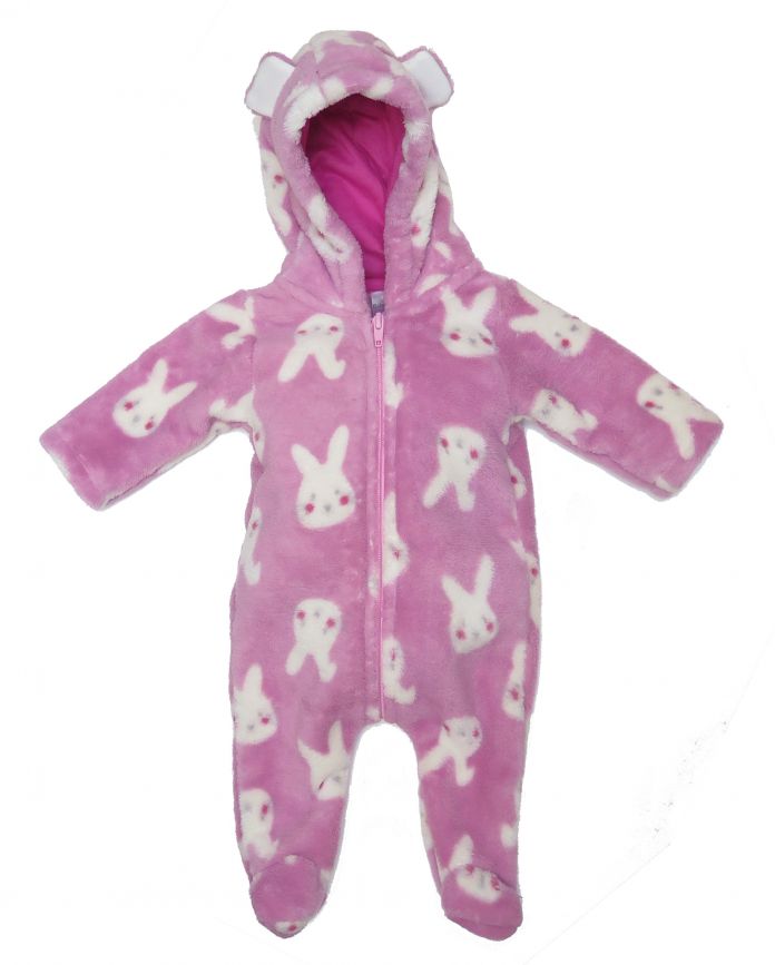 Enterito Simil Piel  Cierre Capucha Estampado