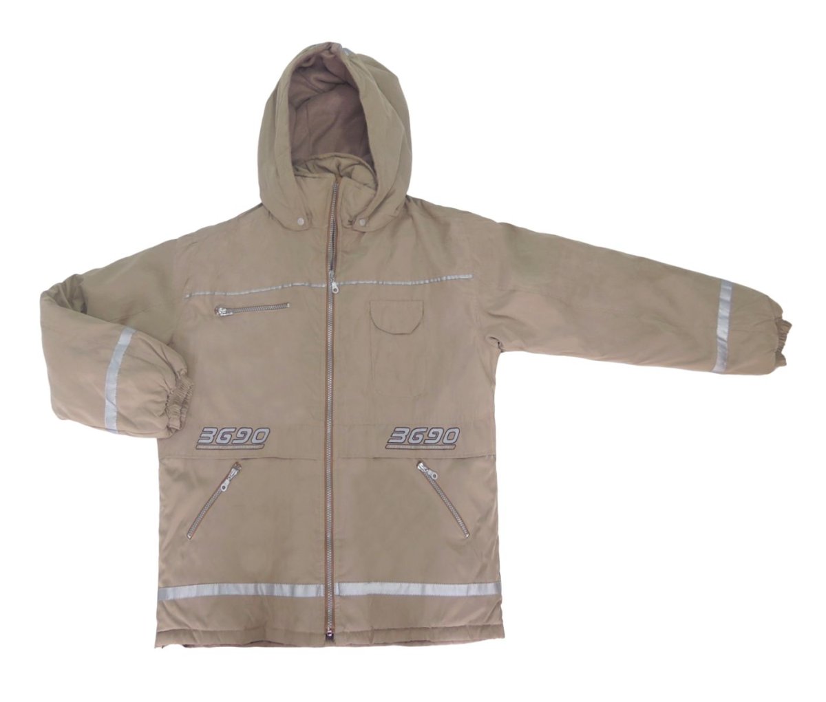 Campera de Abrigo Gabardina con Wata y Capucha Desmontable