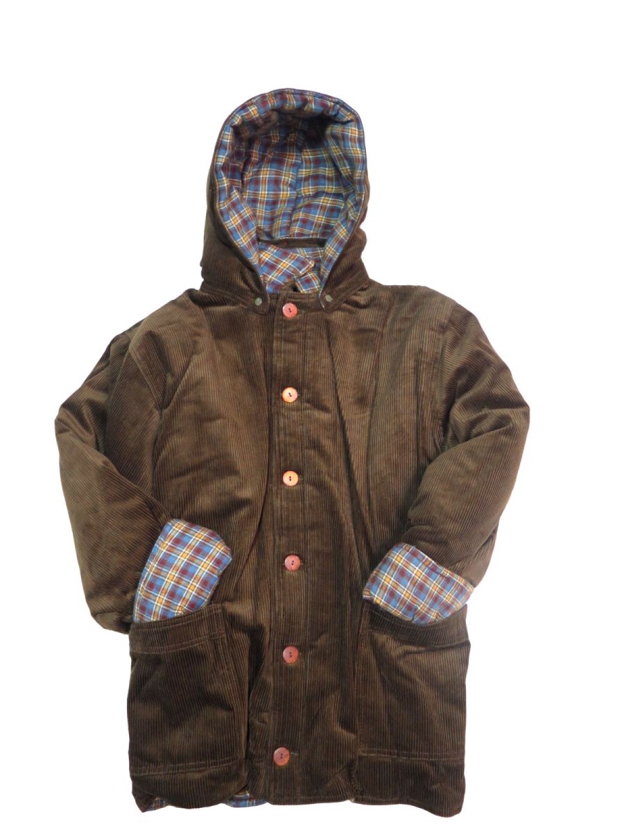 Camperon de Corderoy y Wata con Botones Capucha