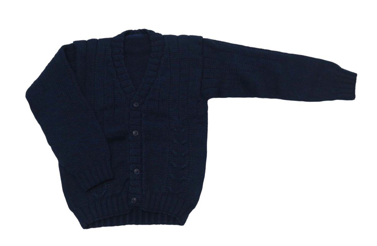 Saquito Tejido de Cashmilon Escote V con ochos