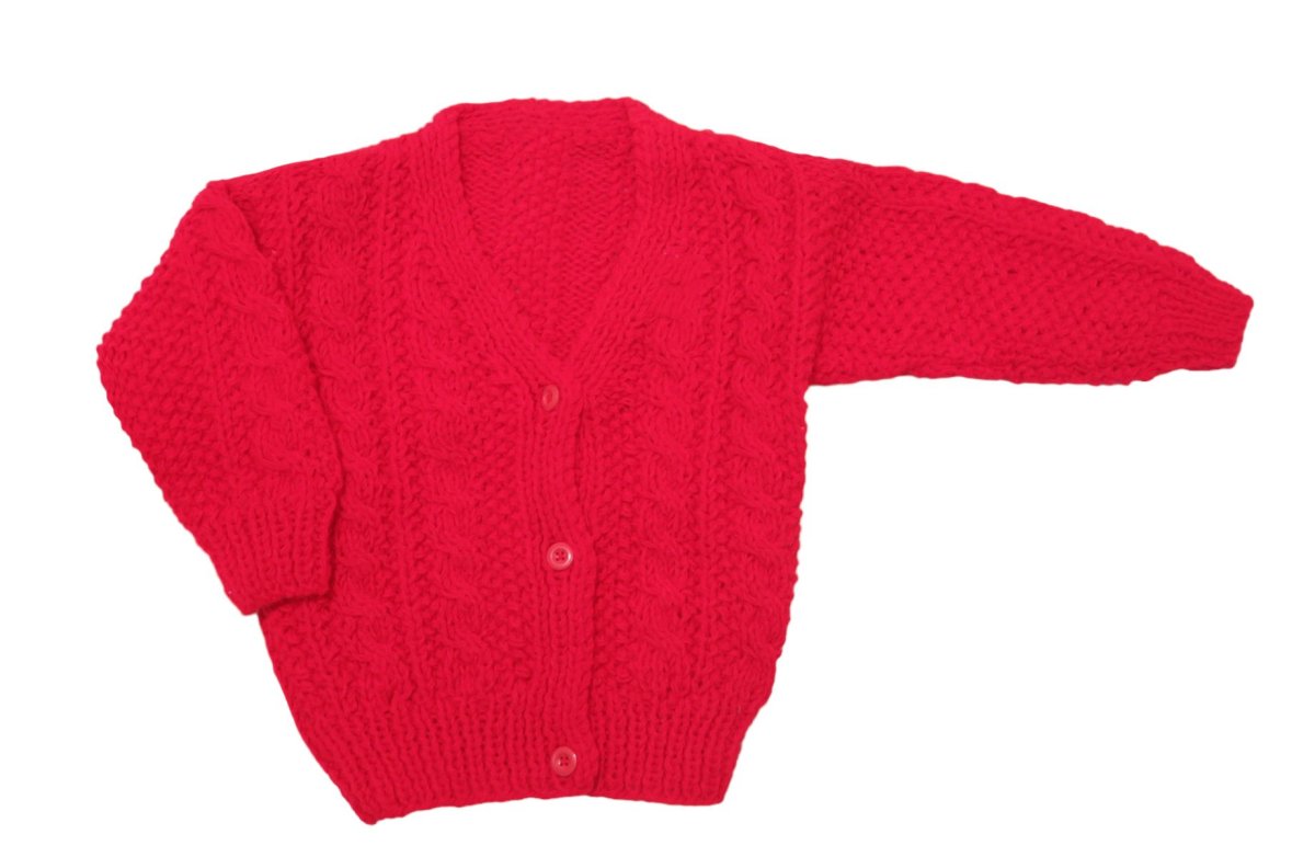 Saco Tejido A Mano Punto Trenza