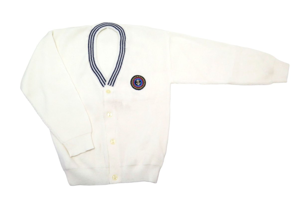 Saco Tejido de Cashmilon Escote V Liso con escudo