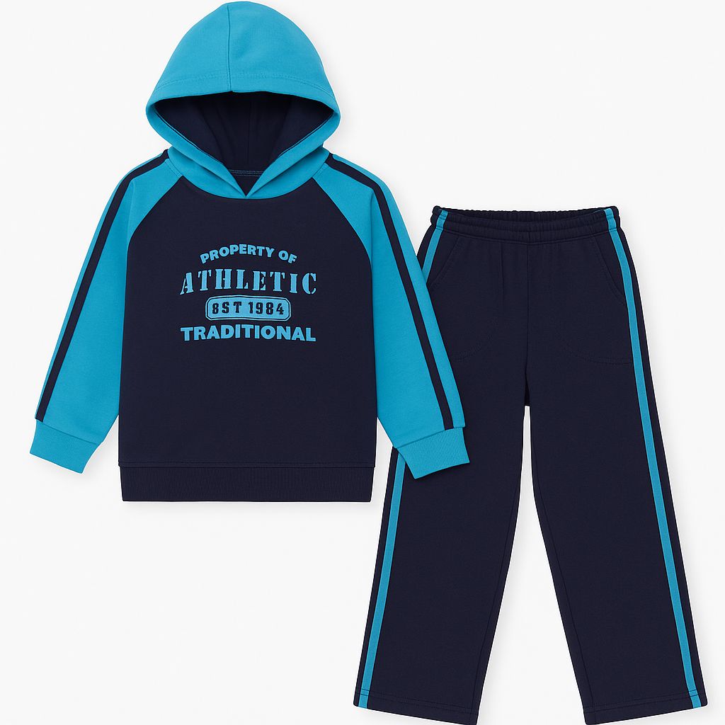 Conjunto Jogging Buzo con Capucha Estampado Athletic