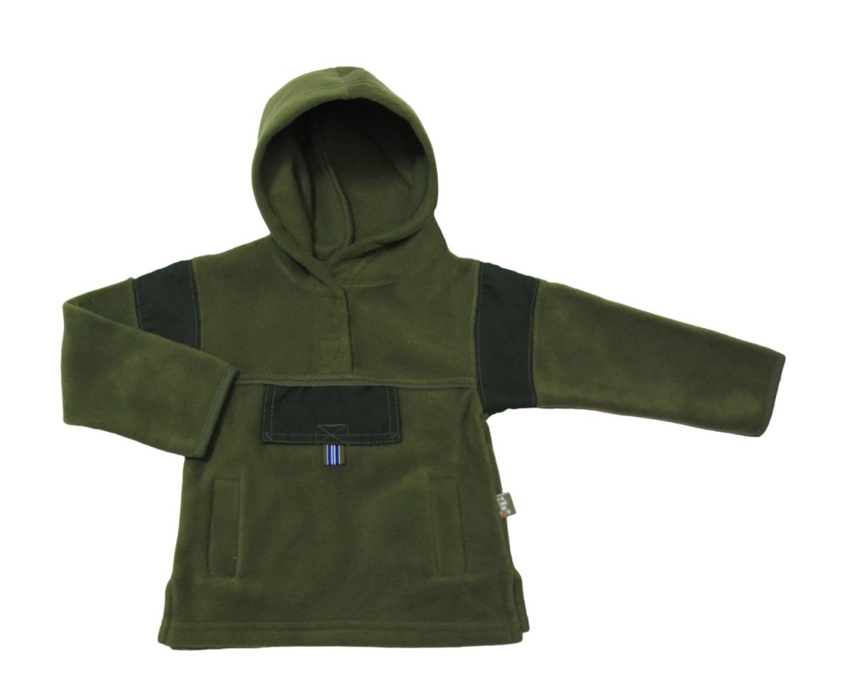 Buzo Polar con Bolsillo Central y Cuello con Abrojo