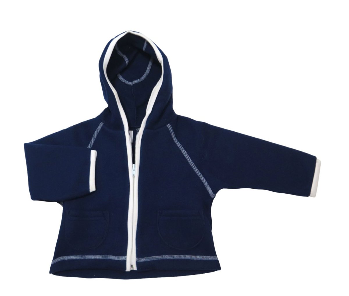 Campera con Capucha de Polar Espalda Bordada de Oso