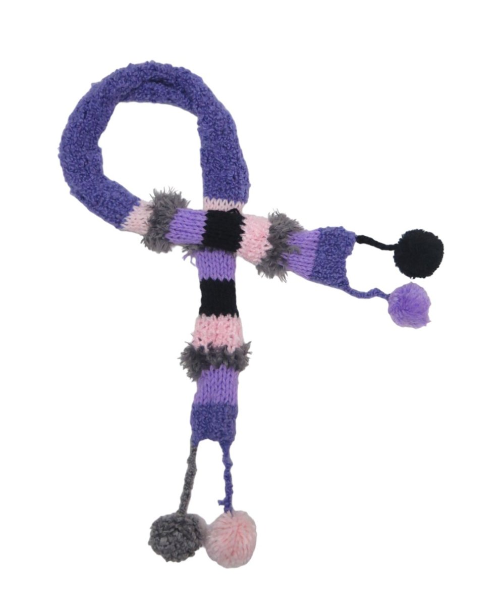 Bufanda Tejida con Borlas