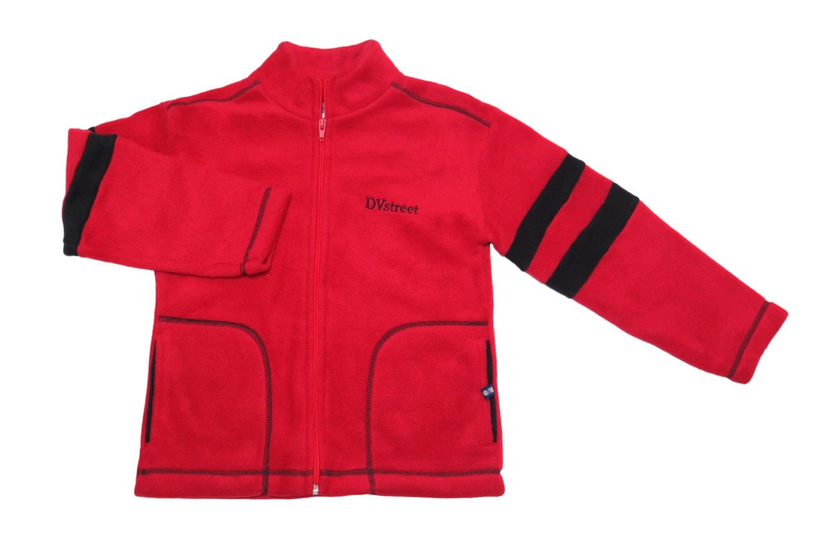 Campera Polar Combinada con Costuras