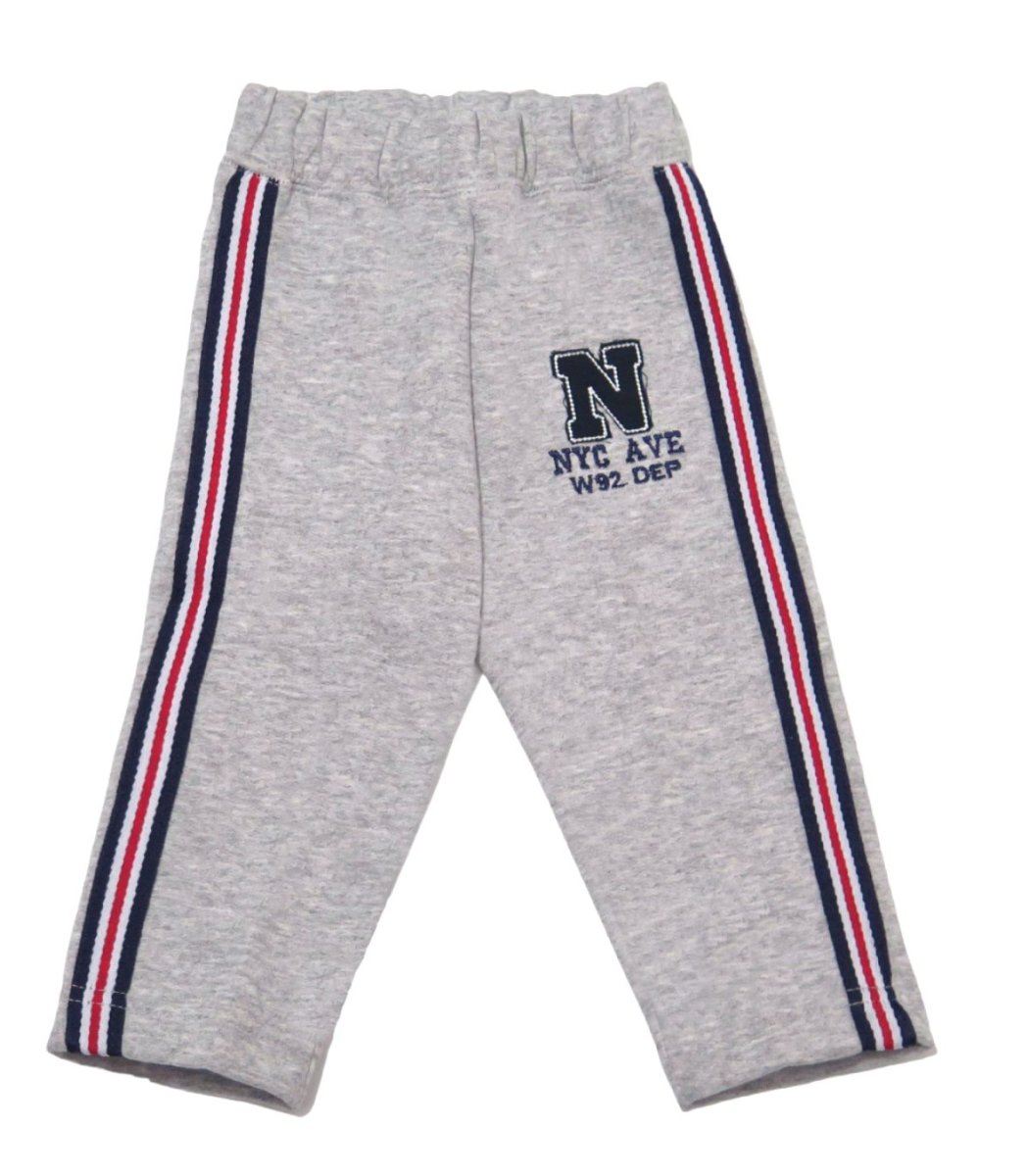 Pantalon de Jogging Frisado con Puño con Raya al Costado