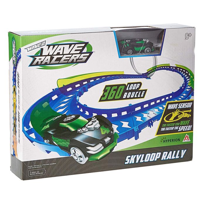 Wave Racers - 360 Loop Boucle - Pista con Bucle - con Sensor - Cuando mas rapimo mueves la mano frente al sensor, mas rápido corre.