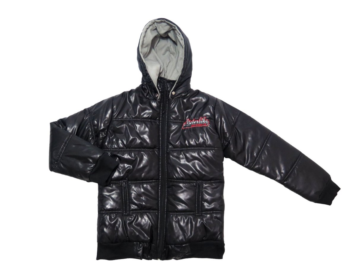 Campera Silver Brilloso con Capucha Desmontable