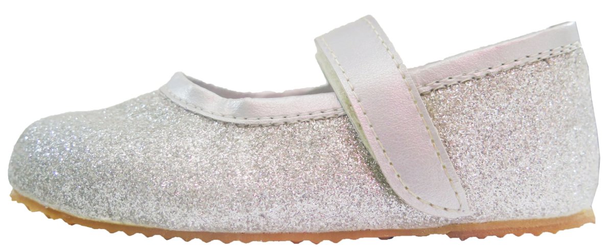 Guillermina Glitter Velcro Plata