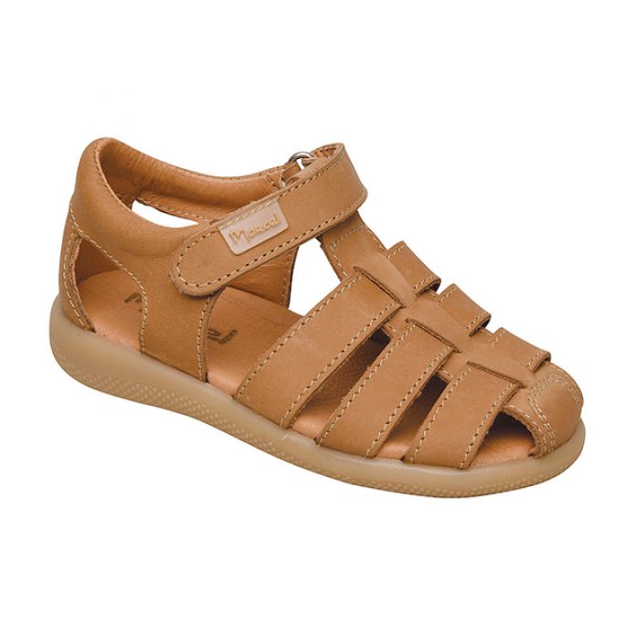Sandalia Franciscana Cuero Con Velcro