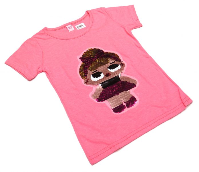 Remera Con Lentejuelas Manga Corta