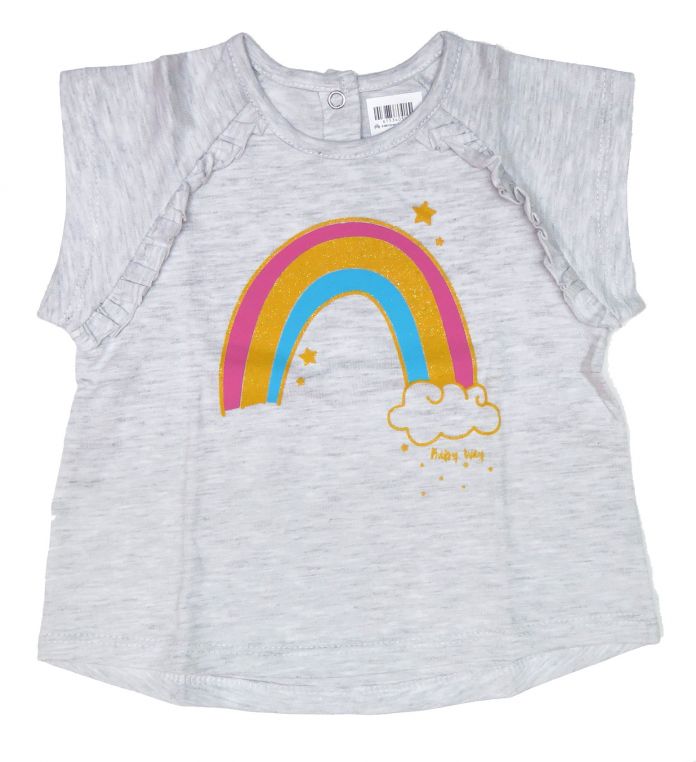 Remera Clavel Arcoíris Manga Corta