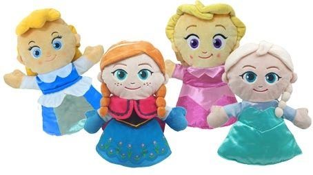 Titere Princesas - Peluche Plush- 33cm - Frozen Anna / Elsa - Princesas Aurora / Cenicienta