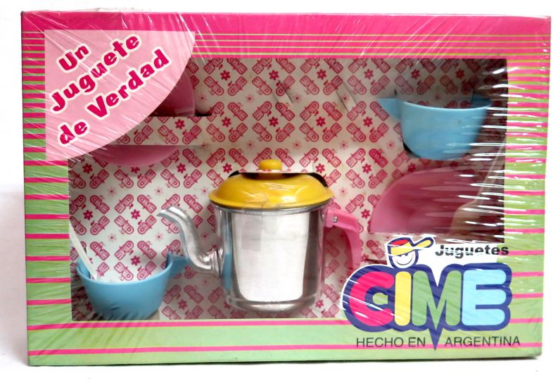 Juego de Te Tetera 2 vasos con 2 platitos