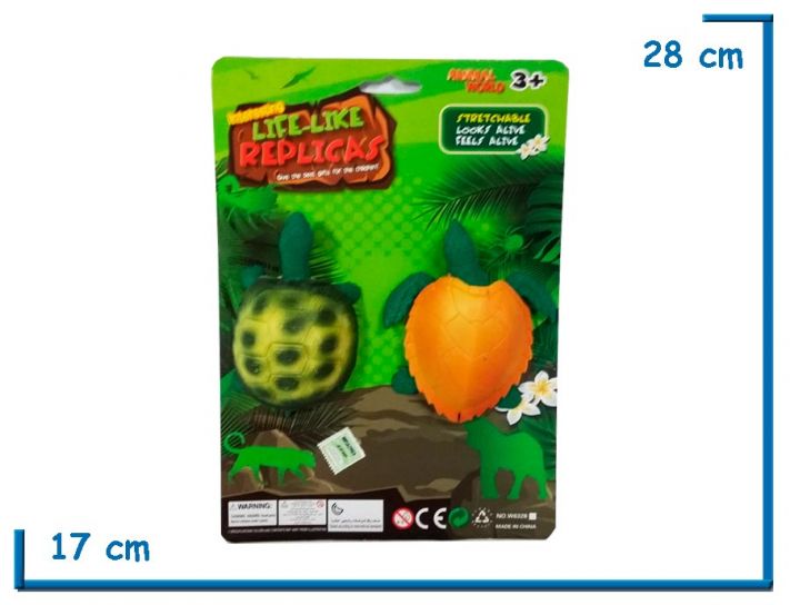 Animales Reptiles de Goma Soft - Se estiran - 2 Tortugas