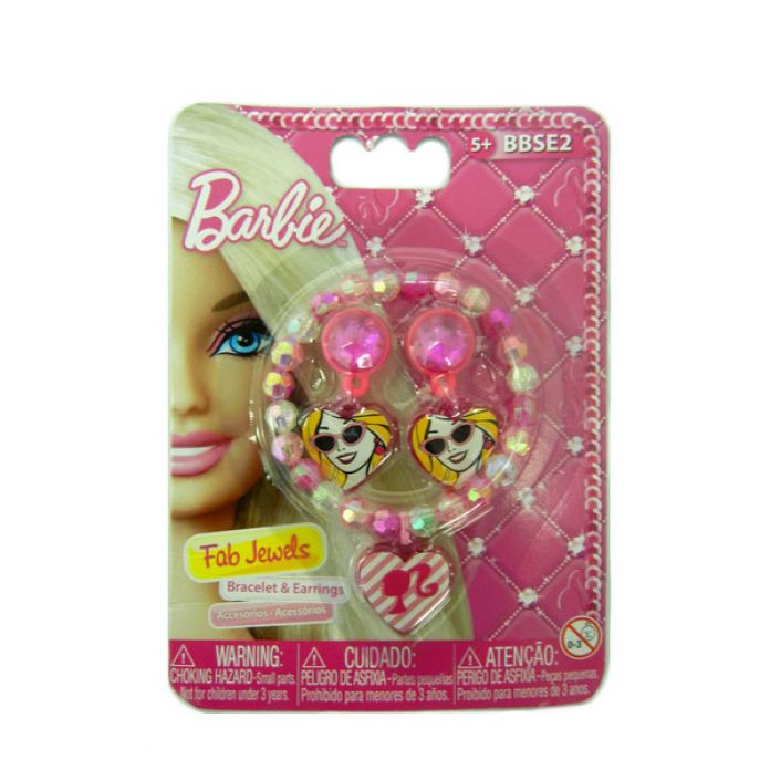Set Barbie - Pulsera y Aritos - Bijouterie