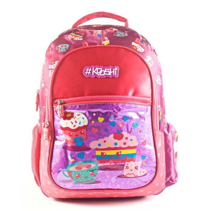 Mochila Espalda Kooshi 32 cm. - Cupcakes - Frente Semirigido