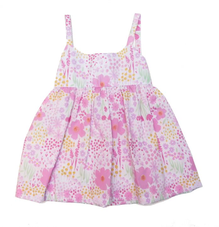 Vestido  Solero Tela Plana Floreado